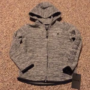 New Hurley Gray Zip-up fleece jacket Coat